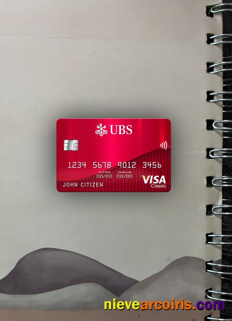 Switzerland UBS bank visa classic card photolook